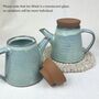 Fair Trade Handmade Glazed Stoneware Teapot, thumbnail 6 of 12