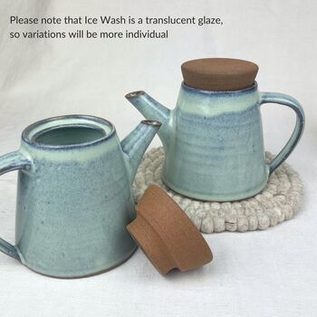 Fair Trade Handmade Glazed Stoneware Teapot, 6 of 12
