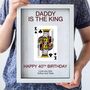 Personalised Father's Day King Playing Card Glass Printed Frame, thumbnail 3 of 3