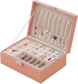 Double Layer Jewellery Organiser Storage Box Case, 7 of 10