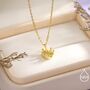 Sterling Silver Tiny Crown Pendant Necklace, thumbnail 5 of 12