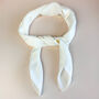 Ivory White Silky Square Scarf, thumbnail 1 of 3