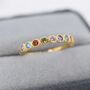 Multicolour Cz Infinity Ring In Sterling Silver, thumbnail 6 of 11