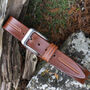 Men's Thick Tan Leather Belt Free Personalisation, thumbnail 1 of 7