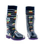 Squelch Transparent Wellies And Three Sock Set Hohoho, thumbnail 6 of 6