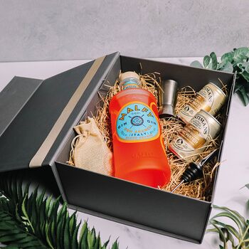 Personalised Malfy Blood Orange Gin Luxury Gift Set, 2 of 5