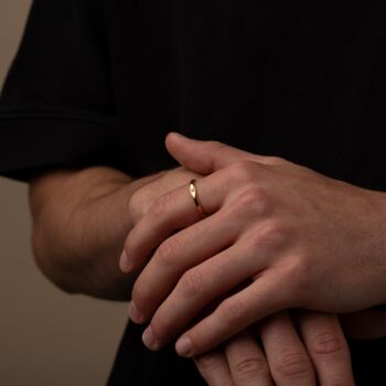Initial Band Ring, Silver, Gold, Rose Gold, 9 of 12