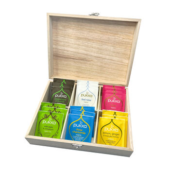 Personalised Wooden Positivi Tea Tea Storage Box, 5 of 7