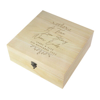 Personalised True Love Story Keepsake Box, 2 of 4