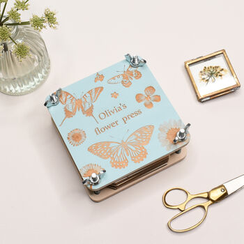 Personalised Engraved Butterfly Flower Press, 3 of 7