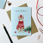 Ginger Tabby Cat Christmas Card, thumbnail 1 of 2