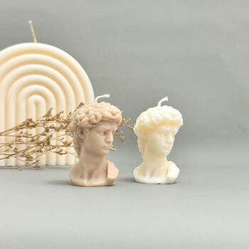 Statue Of David Bust Candle Roman Sculpture Gift, 7 of 11