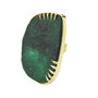 ‘Absolute’ Green Gemstone Gold Plated Statement Ring, thumbnail 1 of 9