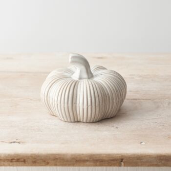 Natural Ceramic Pumpkin 15cm, 2 of 2