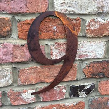 Large Rusted Metal House Numbers, 11 of 11