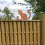 Rusty Cat And Mouse Metal Fence Topper: Garden Decor, thumbnail 3 of 10
