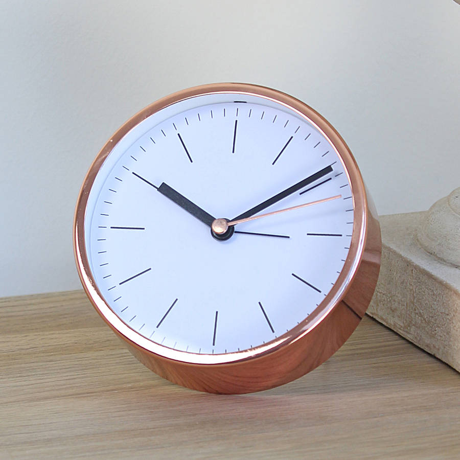 copper alarm clock by marquis & dawe | notonthehighstreet.com