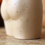 Small Ceramic Speckled Bum Vase, H11cm, thumbnail 3 of 6
