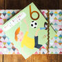 Copper Foiled Football 6th Birthday Card, thumbnail 1 of 5