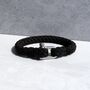 Men's Nautical Shackle And Thick Rope Bracelet, thumbnail 2 of 7