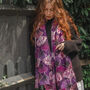 Fuchsia Pink Mix Luxurious Ginkgo Leaf Pashmina Scarf, thumbnail 1 of 4