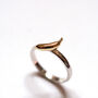 Banana Ring In Silver And 9ct Gold, thumbnail 4 of 6