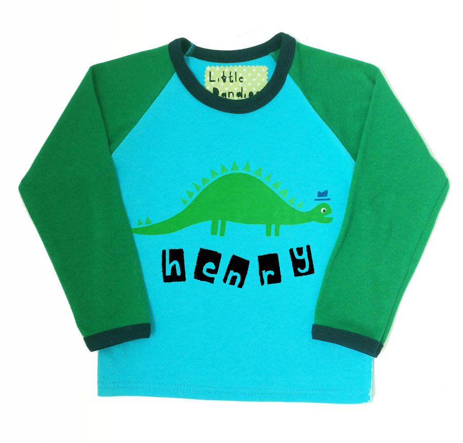 Personalised Baby/Kids Dinosaur T Shirt By Little Dandies ...