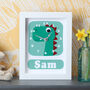 Personalised Childrens Dinosaur Clock, thumbnail 1 of 10