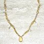 Golden Treasure Beach Pendant Necklace, thumbnail 1 of 5