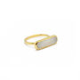 Sustainable 18 K Gold Vermeil Rainbow Moonstone Ring, thumbnail 4 of 5