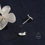 Mismatched Chicken And Duck Stud Earrings In Sterling Silver, thumbnail 3 of 12