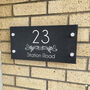 Personalised Scroll Slate House Number Sign, thumbnail 1 of 2