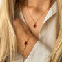 January Garnet Birthstone Crystal Necklace Or Bracelet In Sterling Silver, thumbnail 7 of 9