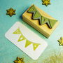 Christmas Bunting Rubber Stamp, thumbnail 1 of 3