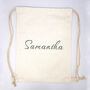 Personalised Linen Drawstring Bag, thumbnail 3 of 3