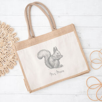 Personalised Squirrel Teacher Gift Bag, 2 of 2