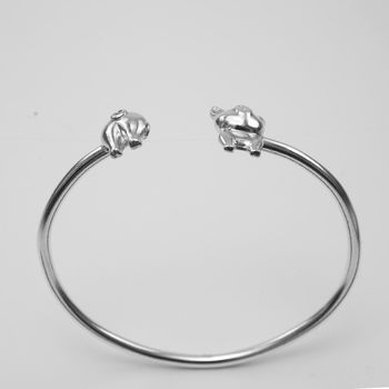 Pig Bangle In Sterling Silver, 2 of 3