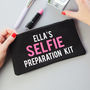 'Selfie Preparation Kit' Make Up Bag Personalised, thumbnail 3 of 6