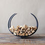 Fathers Day Forged Iron Log Store 'Long Horn' Design, thumbnail 5 of 12