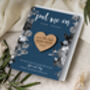 Save The Date Magnet With A Navy Blue Floral Card, thumbnail 4 of 8