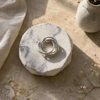 Sterling Silver Russian Wedding Band Ring, 4 of 11