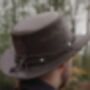 Men's Leather Hat The Prospector, thumbnail 10 of 10