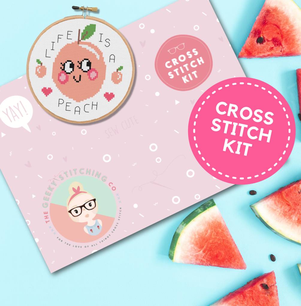 'Life Is A Peach' Cross Stitch Kit