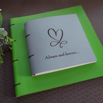Personalised Heart Engraved Leather Scrapbook Album, 7 of 11
