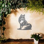 Curled Fox Metal Wall Art For Garden, Animal Lover Gift, thumbnail 7 of 10