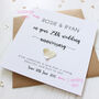 Personalised 25th Wedding Anniversary Card With Silver Heart, thumbnail 7 of 7