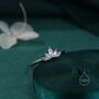 Sterling Silver Marquise Crown Ring, thumbnail 4 of 12