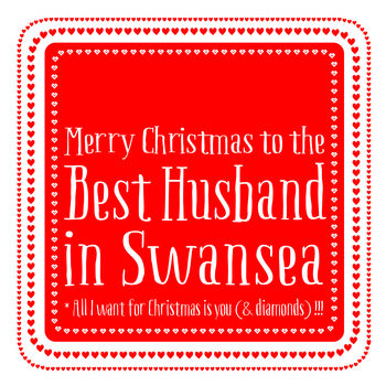 Personalised Best Husband Christmas Card, 3 of 3