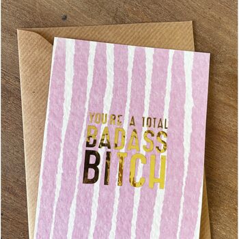 Personalised 'Badass Bitch' Postcard, 2 of 3