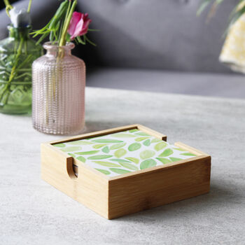 Set Of Patterned Bamboo Coasters For Him, 11 of 12